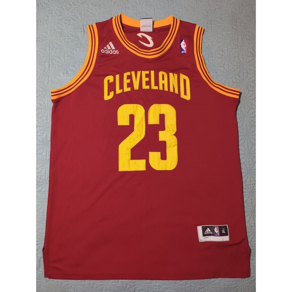 Adidas NBA L. James 23 Cleveland Cavaliers Basketball Jersey Men's XL Sewn On